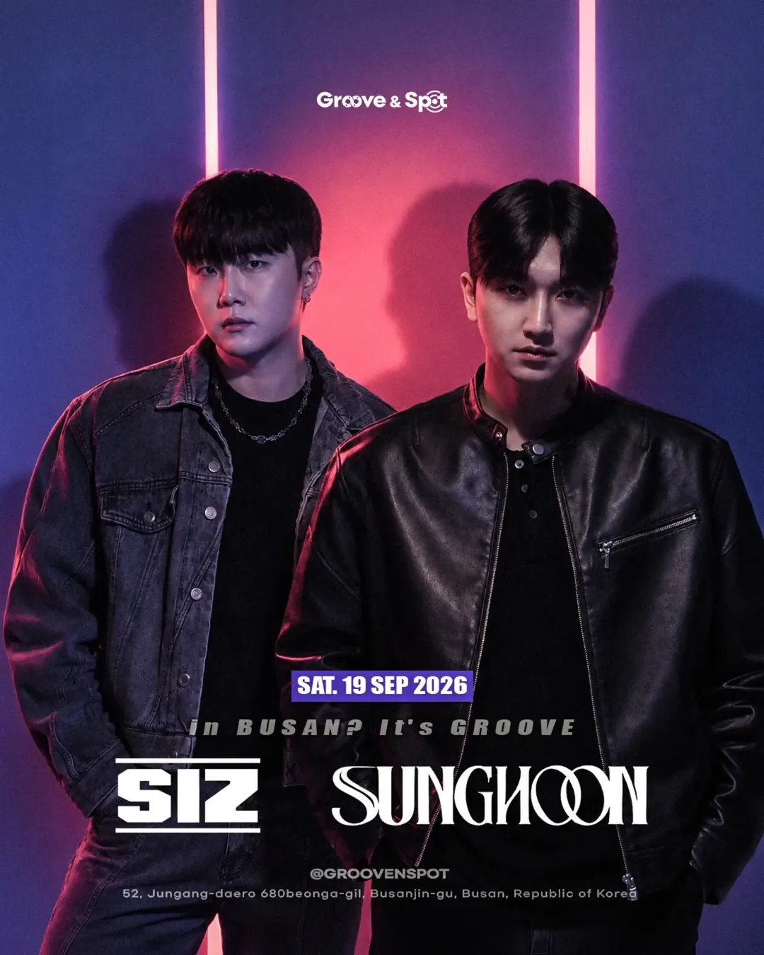 IN BUSAN? IT'S GROOVE. · Groove & Spot Busan 2026-09-19