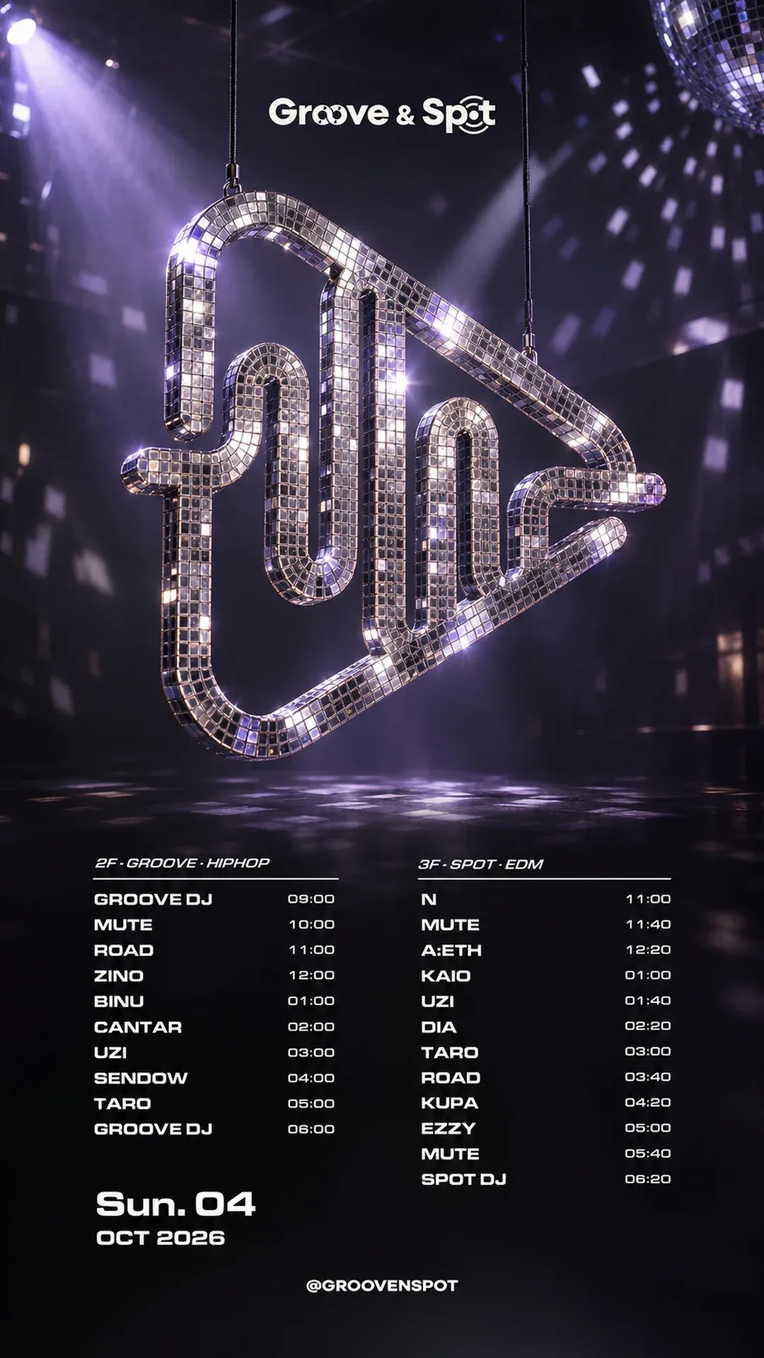 SUNDAY NIGHT · Groove & Spot Busan 2026-10-04