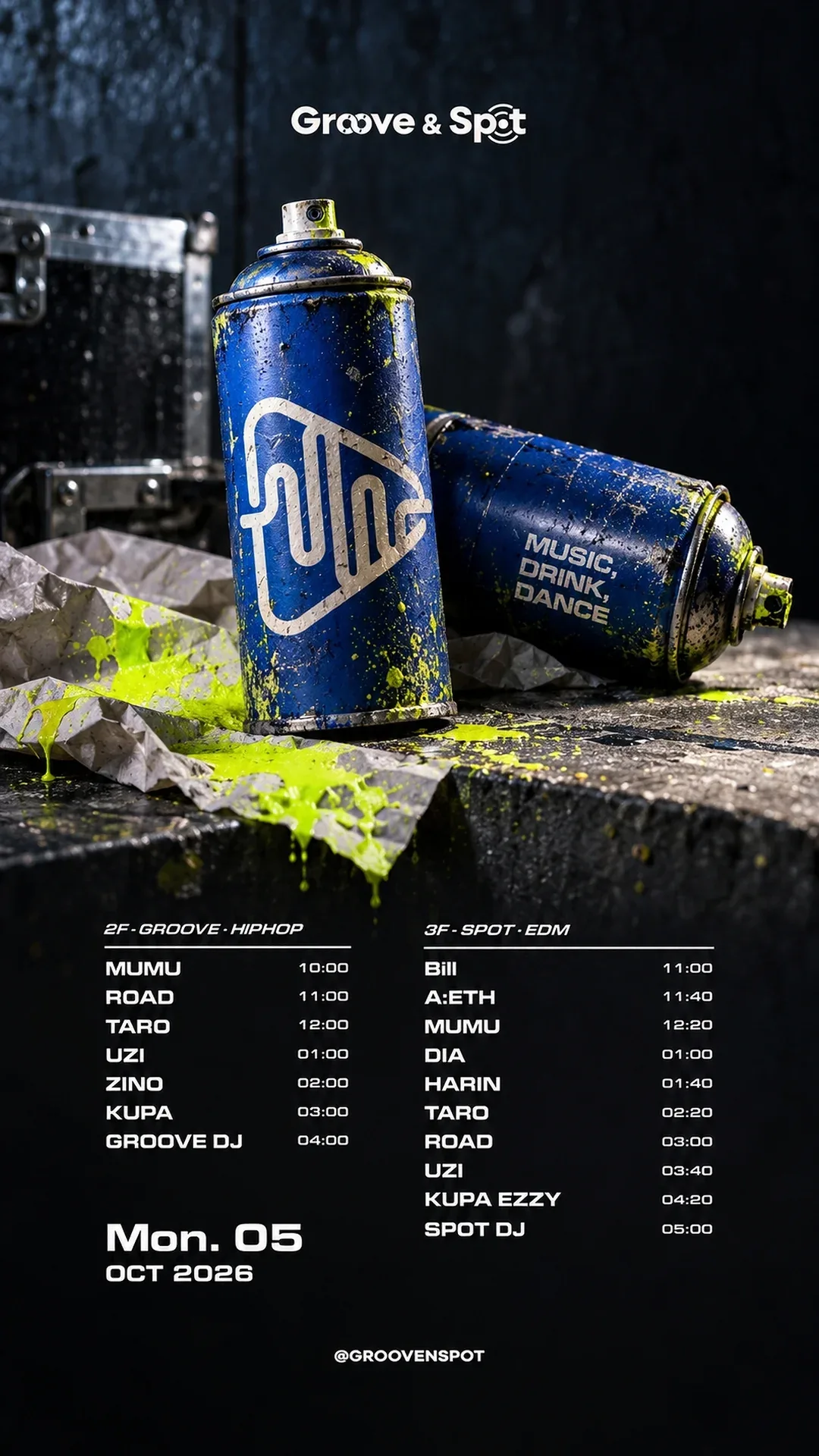 MONDAY NIGHT · Groove & Spot Busan 2026-10-05