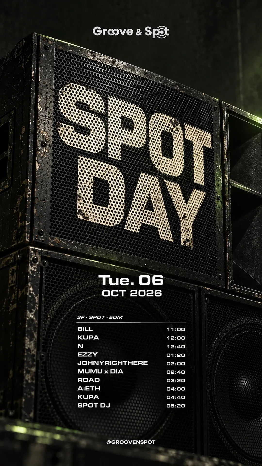 TUESDAY NIGHT · Groove & Spot Busan 2026-10-06