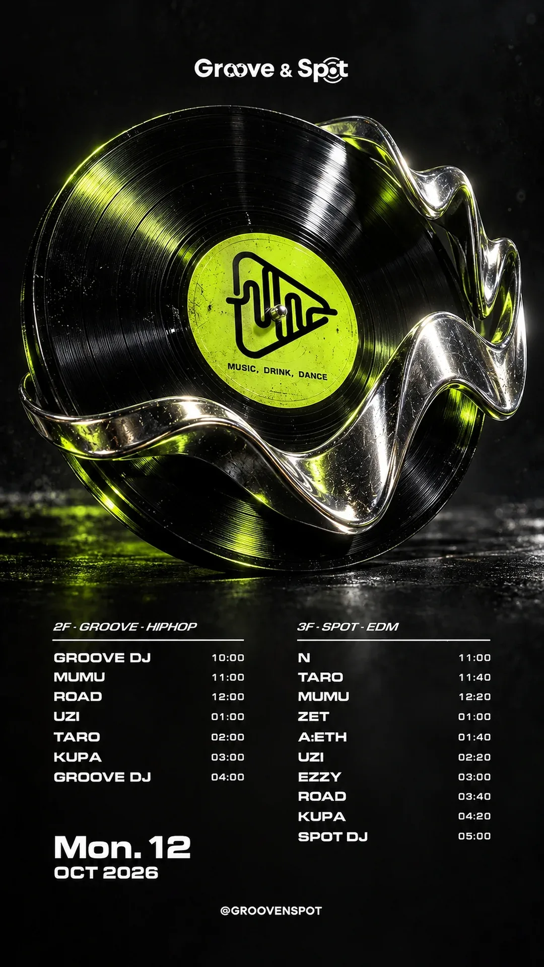 MONDAY NIGHT · Groove & Spot Busan 2026-10-12
