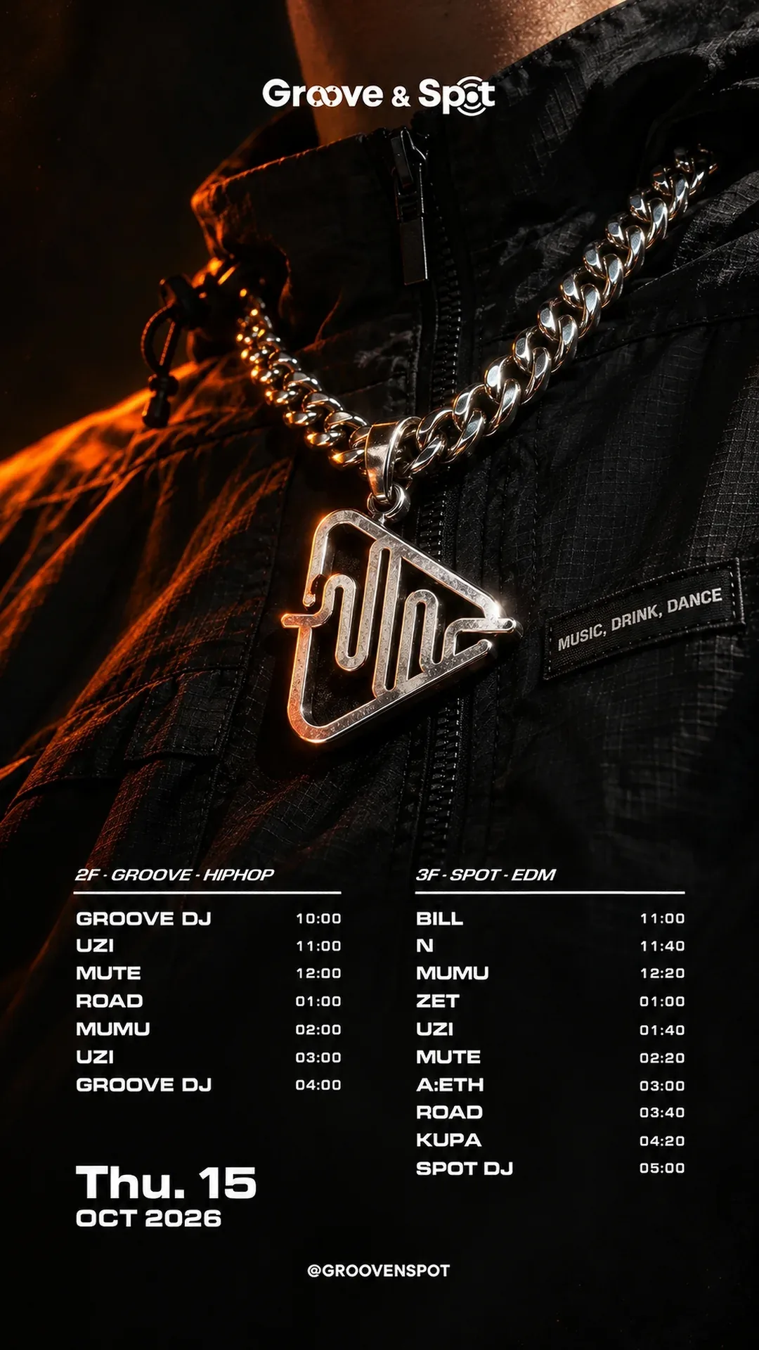 THURSDAY NIGHT · Groove & Spot Busan 2026-10-15