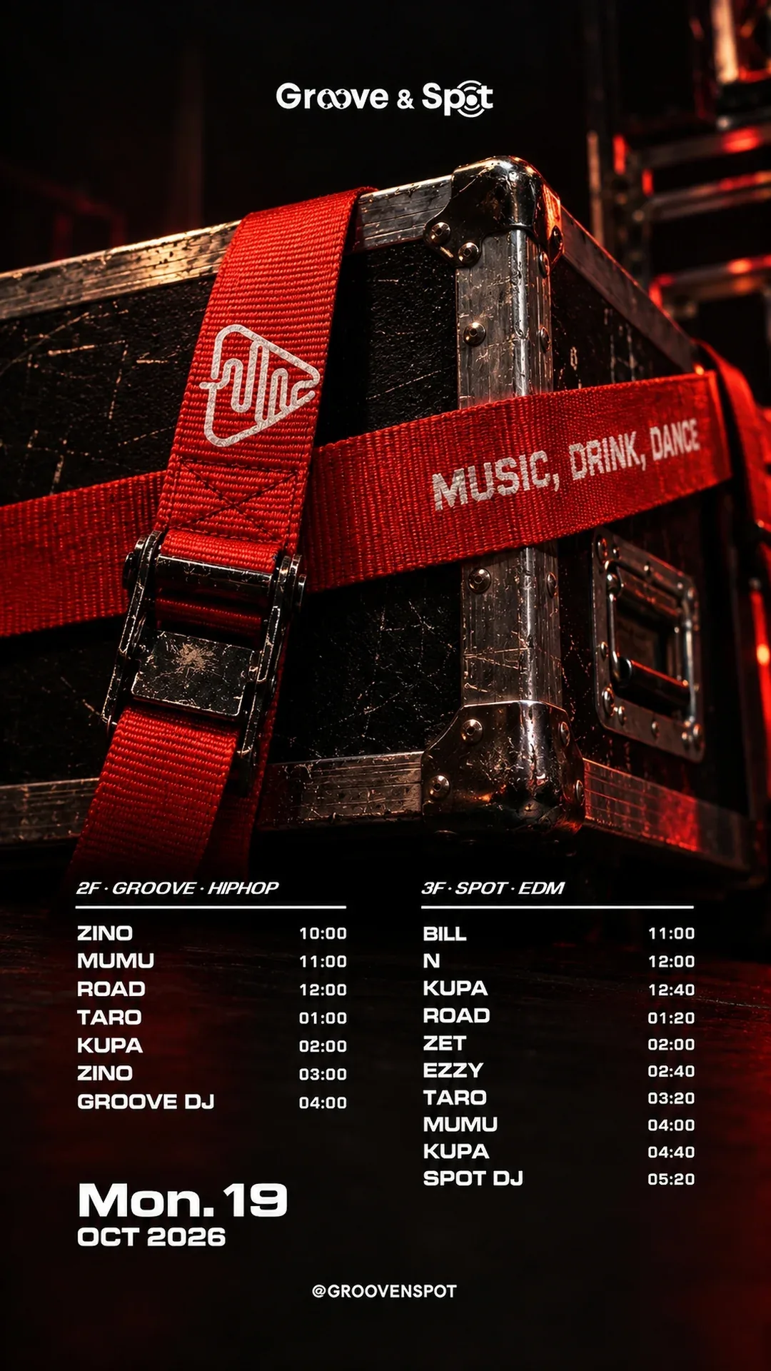 MONDAY NIGHT · Groove & Spot Busan 2026-10-19