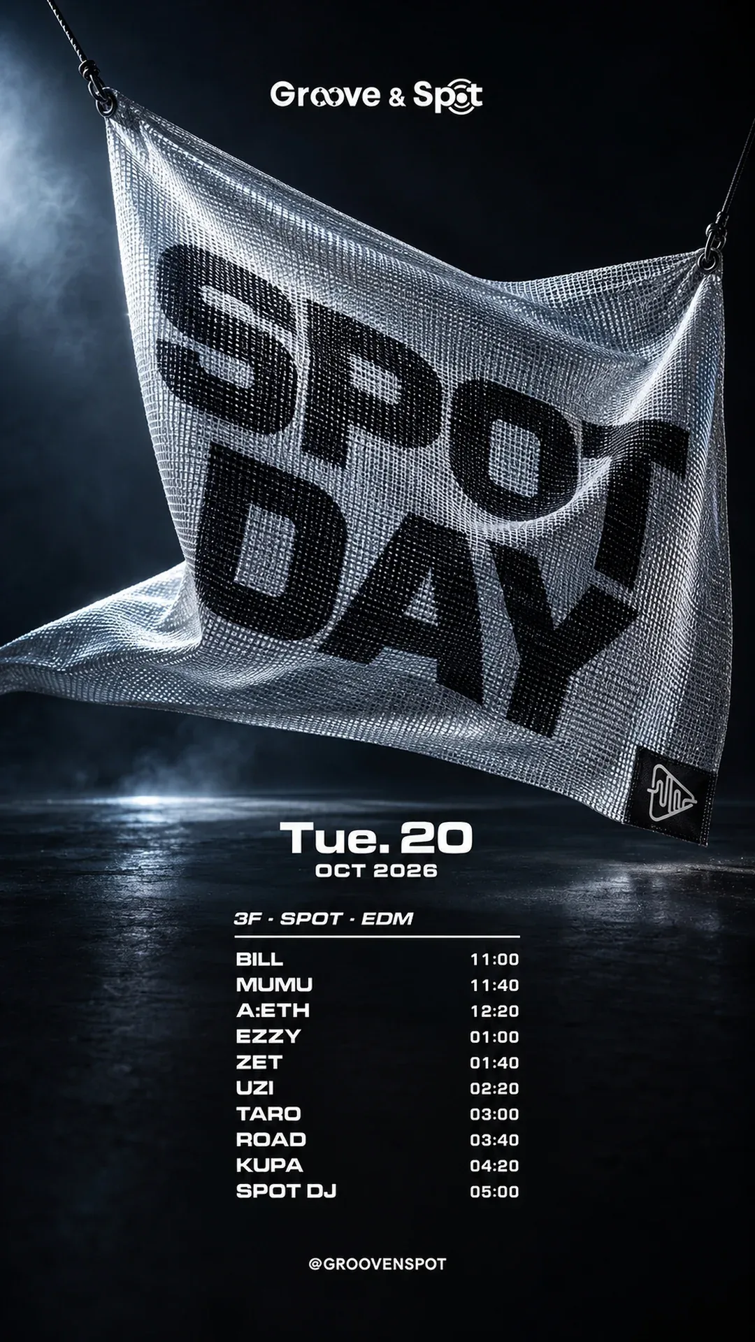 TUESDAY NIGHT · Groove & Spot Busan 2026-10-20
