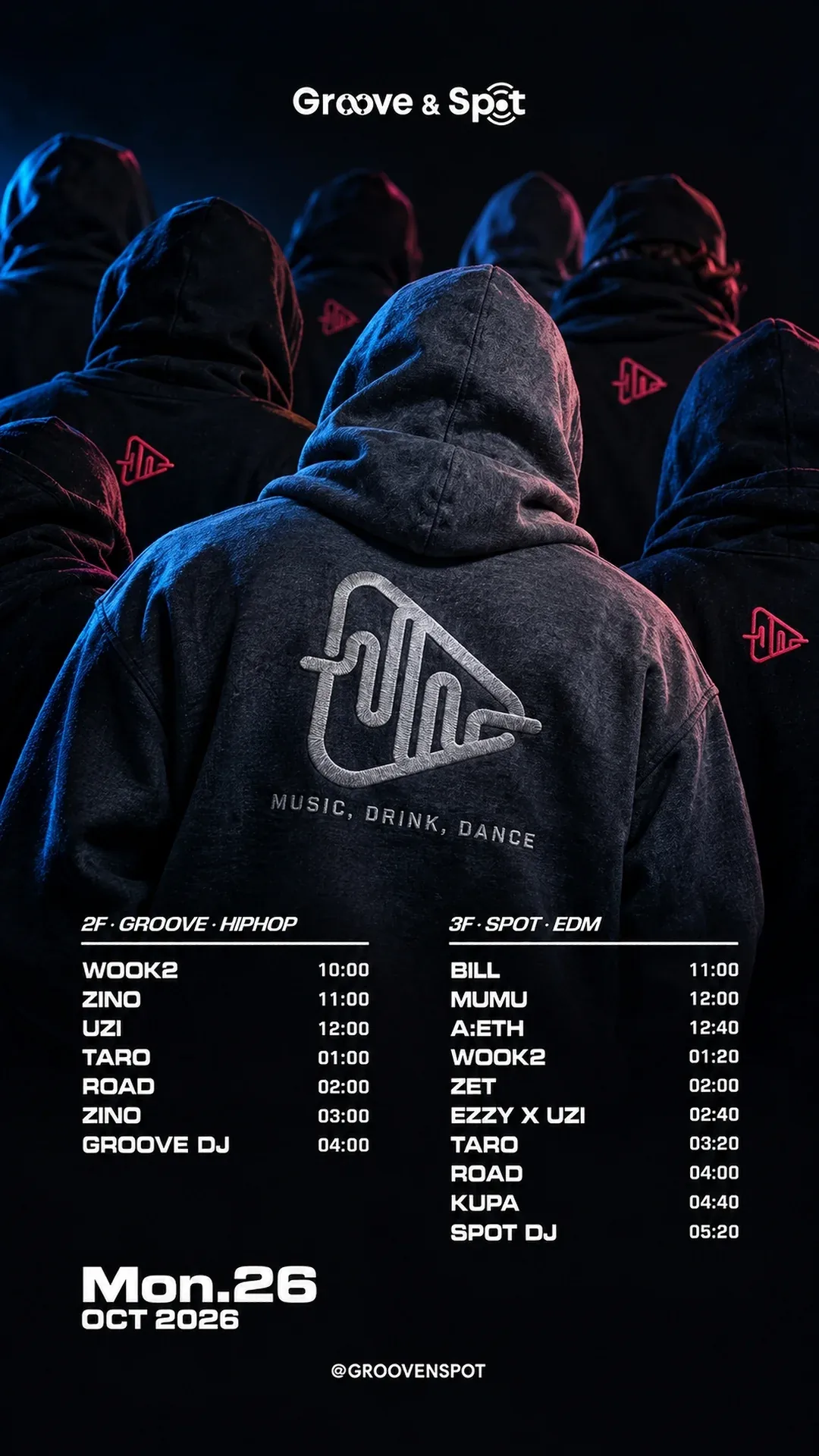 MONDAY NIGHT · Groove & Spot Busan 2026-10-26
